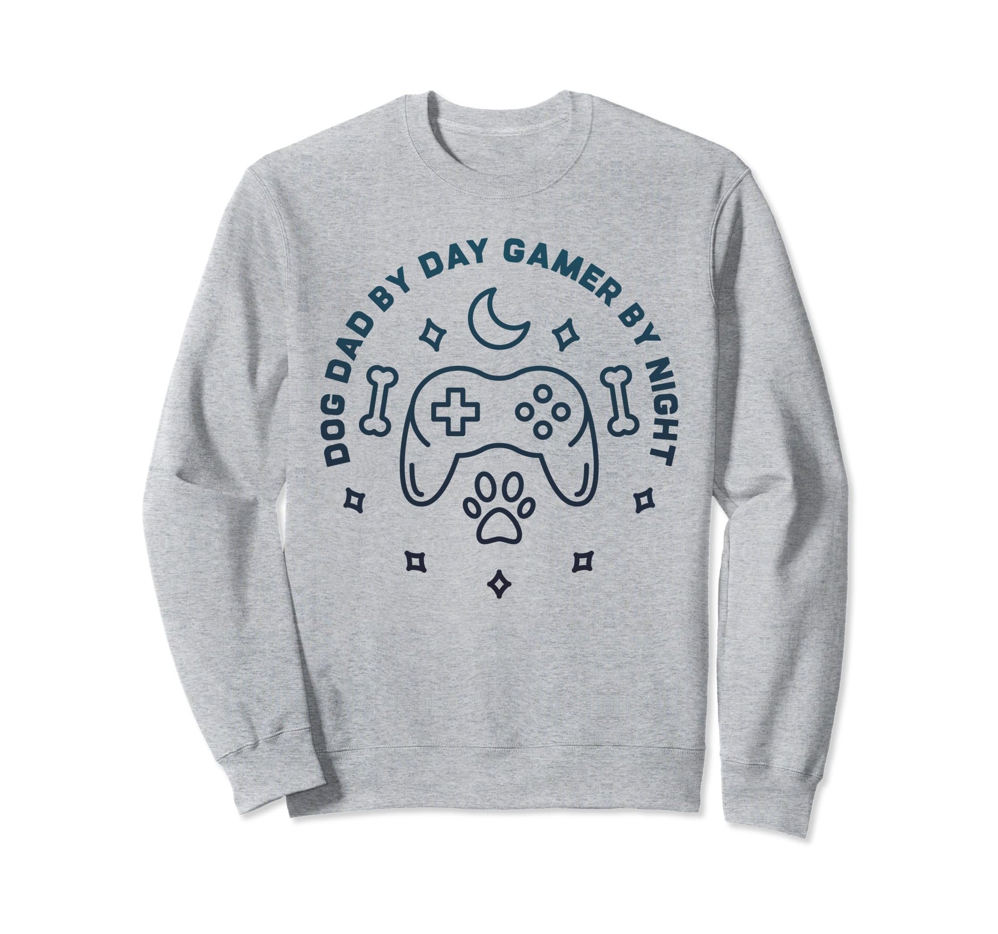 Dog Dad Day Gamer Night Video Sweatshirt - Custom Art Print Men Women - T-Shirt, Sweatshirt, Hoodie