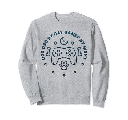Dog Dad Day Gamer Night Video Sweatshirt - Custom Art Print Men Women - T-Shirt, Sweatshirt, Hoodie