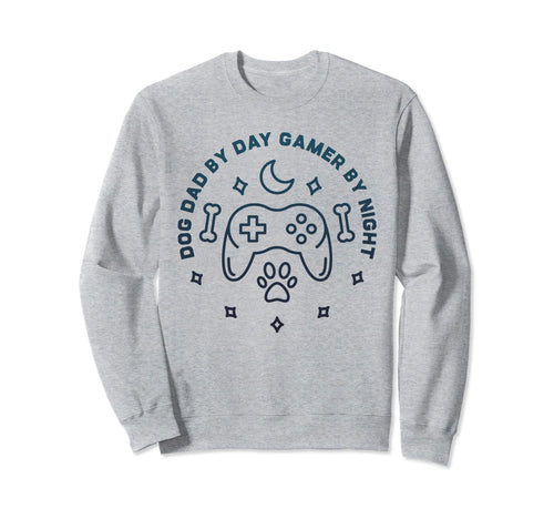 Dog Dad Day Gamer Night Video Sweatshirt - Custom Art Print Men Women - T-Shirt, Sweatshirt, Hoodie