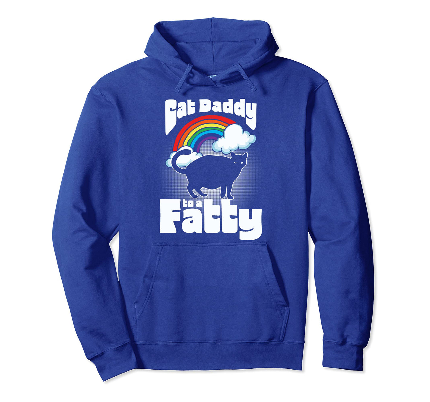 Cat Daddy To Fatty Funny 80S Rainbow Hoodie - Unique Graphic for Adults - T-Shirt, Sweatshirt, Hoodie
