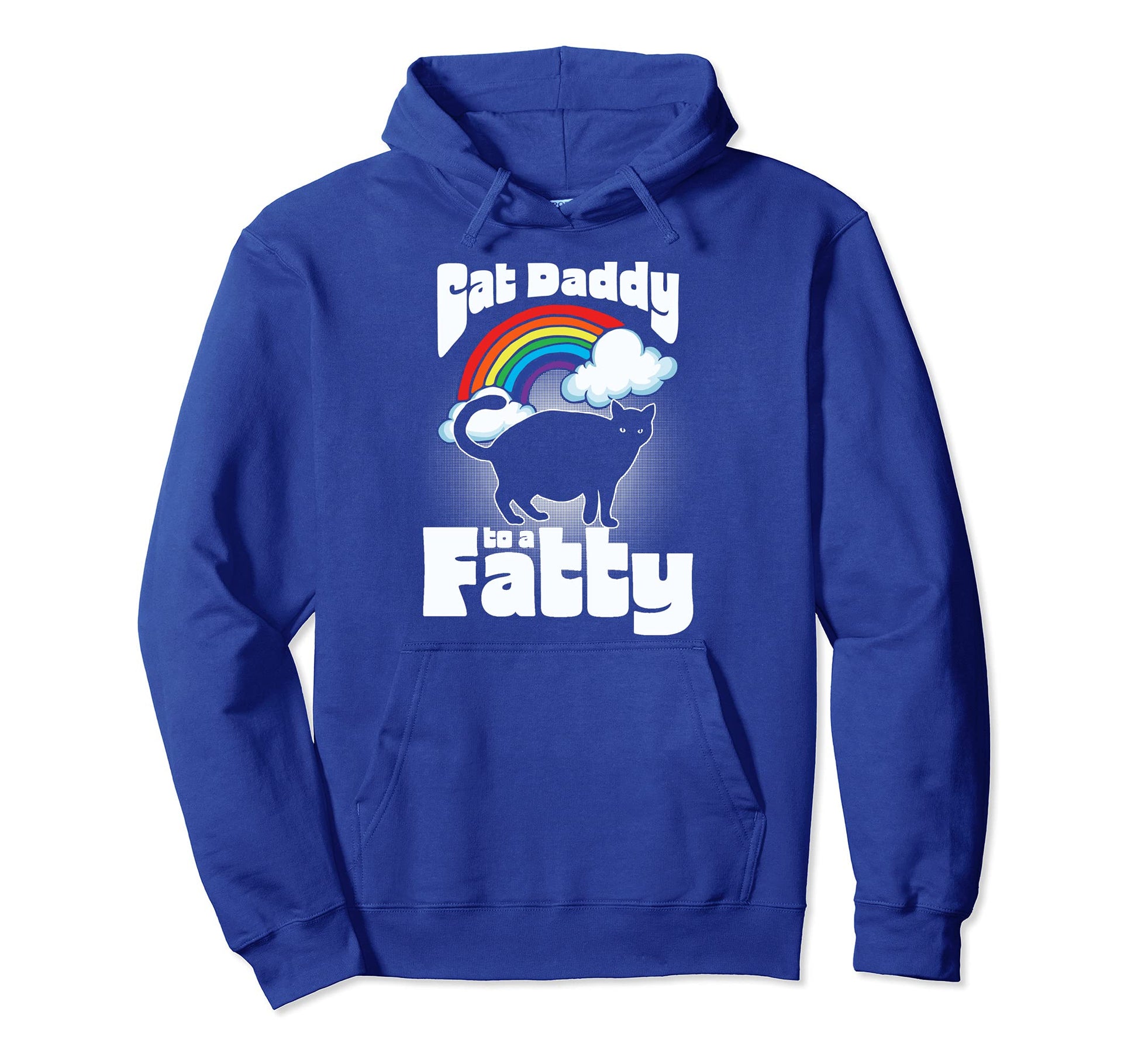 Cat Daddy To Fatty Funny 80S Rainbow Hoodie - Unique Graphic for Adults - T-Shirt, Sweatshirt, Hoodie