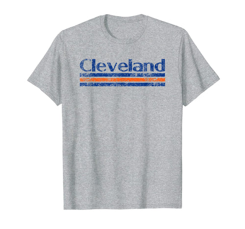 Cleveland Ohio Weathered Stripe T-Shirt - Graphic Print for Adults - T-Shirt, Sweatshirt, Hoodie