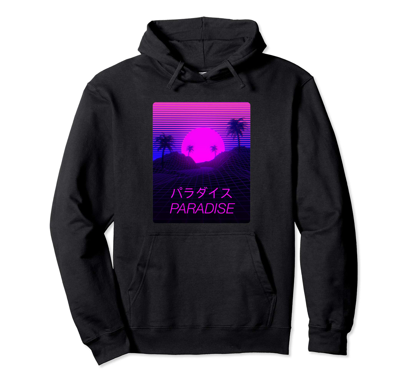 Vaporwave Paradise Aesthetic Retrowave Hoodie - Graphic Print for Adults - T-Shirt, Sweatshirt, Hoodie