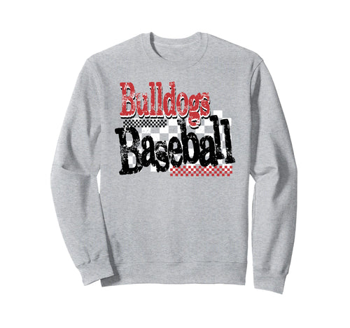 Red Bulldogs Baseball Mom Game Sweatshirt - Casual Everyday Wear Men Women - T-Shirt, Sweatshirt, Hoodie