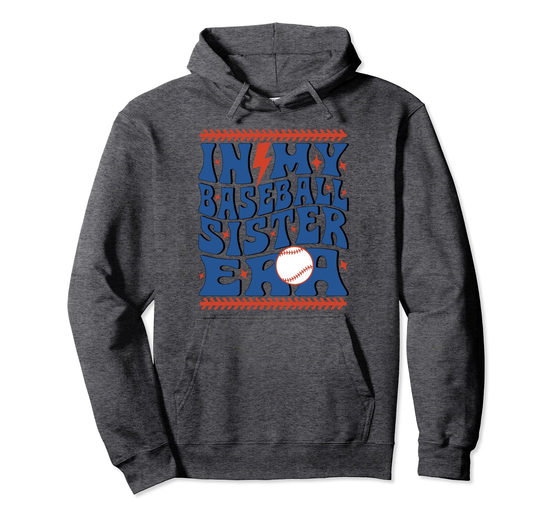 My Baseball Sister Era Groovy Sister Hoodie - Minimalist Print for Adults - T-Shirt, Sweatshirt, Hoodie