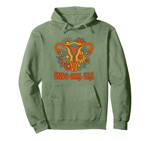 Endometriosis Awareness Endo Era Floral Art Hoodie - Unique Graphic Unisex - T-Shirt, Sweatshirt, Hoodie