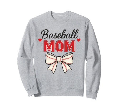 Baseball Mom Red Stitch Coquette Sweatshirt - Aesthetic Graphic Men Women - T-Shirt, Sweatshirt, Hoodie