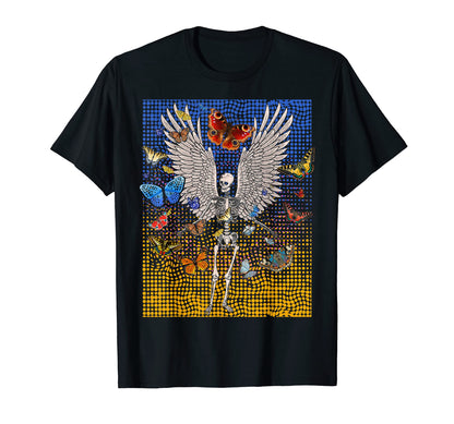 Fairy Grunge Butterfly Wing Skeleton T-Shirt - Trendy Graphic Men Women - T-Shirt, Sweatshirt, Hoodie