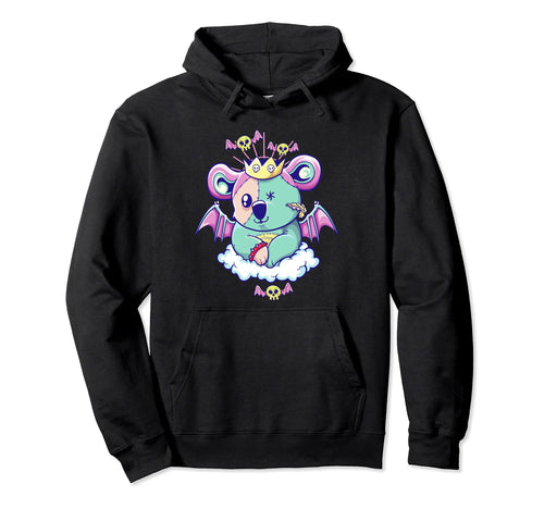 Kawaii Pastel Goth Creepy Koala Bear Hoodie - Minimalist Print for Adults - T-Shirt, Sweatshirt, Hoodie