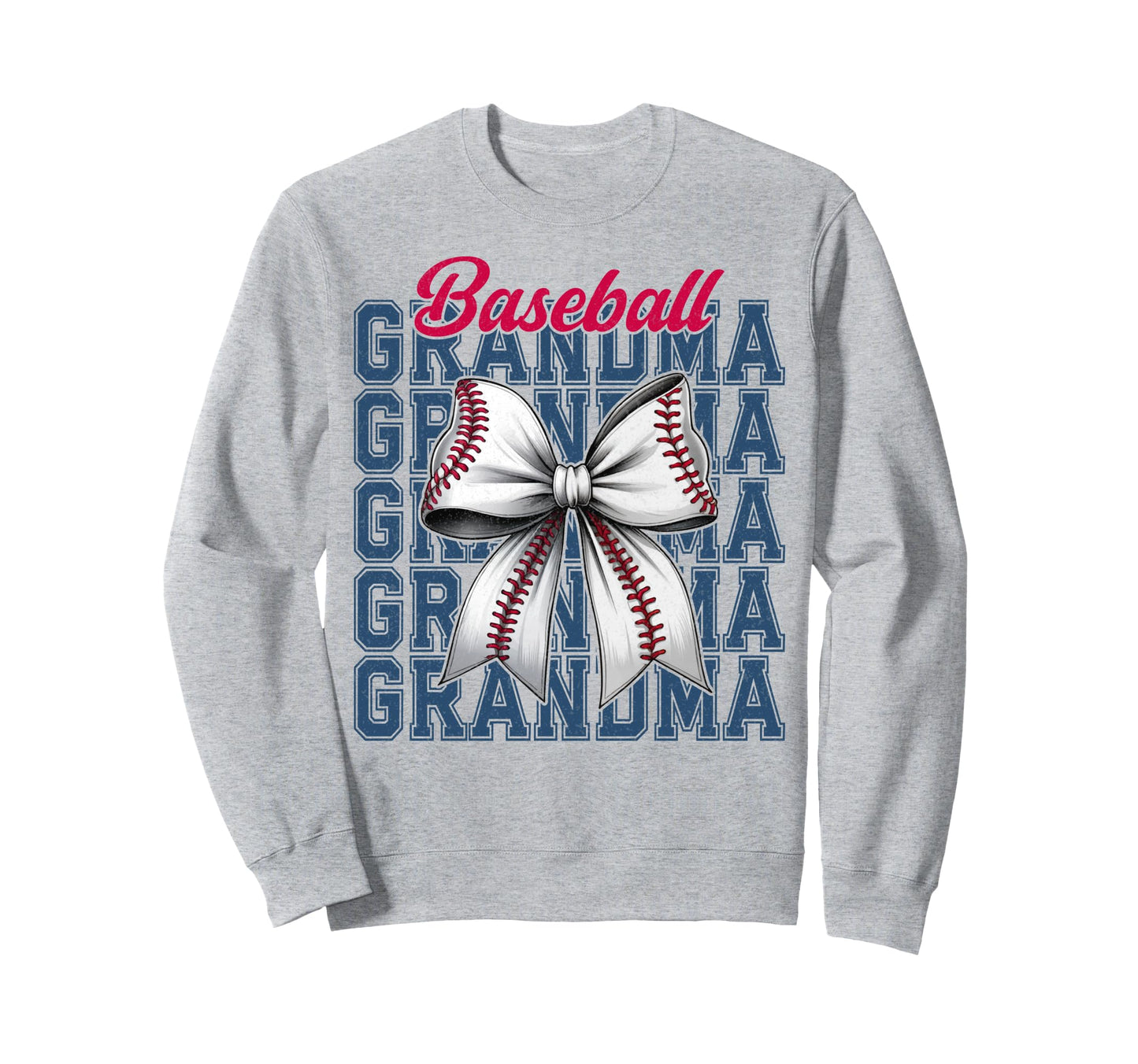 Baseball Grandma Coquette Bow Sweatshirt - Minimalist Print Unisex - T-Shirt, Sweatshirt, Hoodie