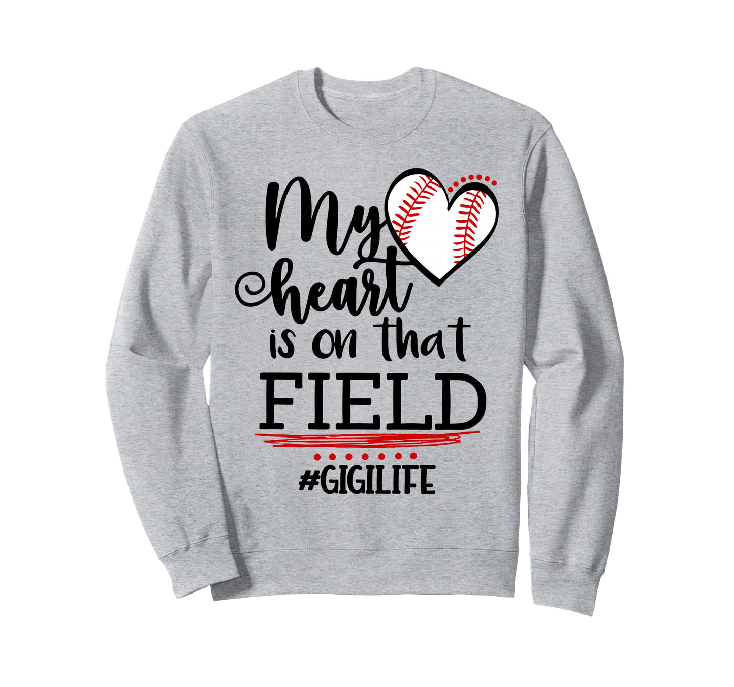 My Heart Is That Field Ballpark Sweatshirt - Minimalist Print for Adults - T-Shirt, Sweatshirt, Hoodie