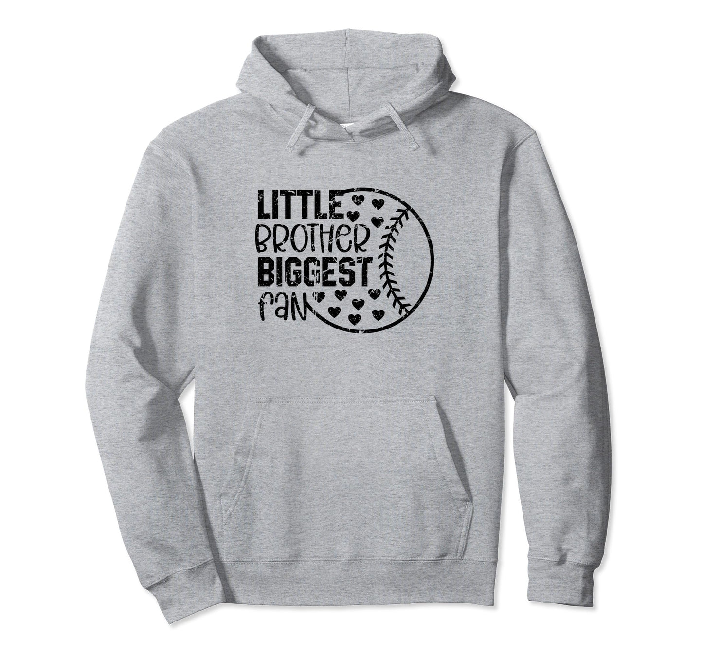 Little Brother Biggest Fan Funny Hoodie - Minimalist Print Men Women - T-Shirt, Sweatshirt, Hoodie