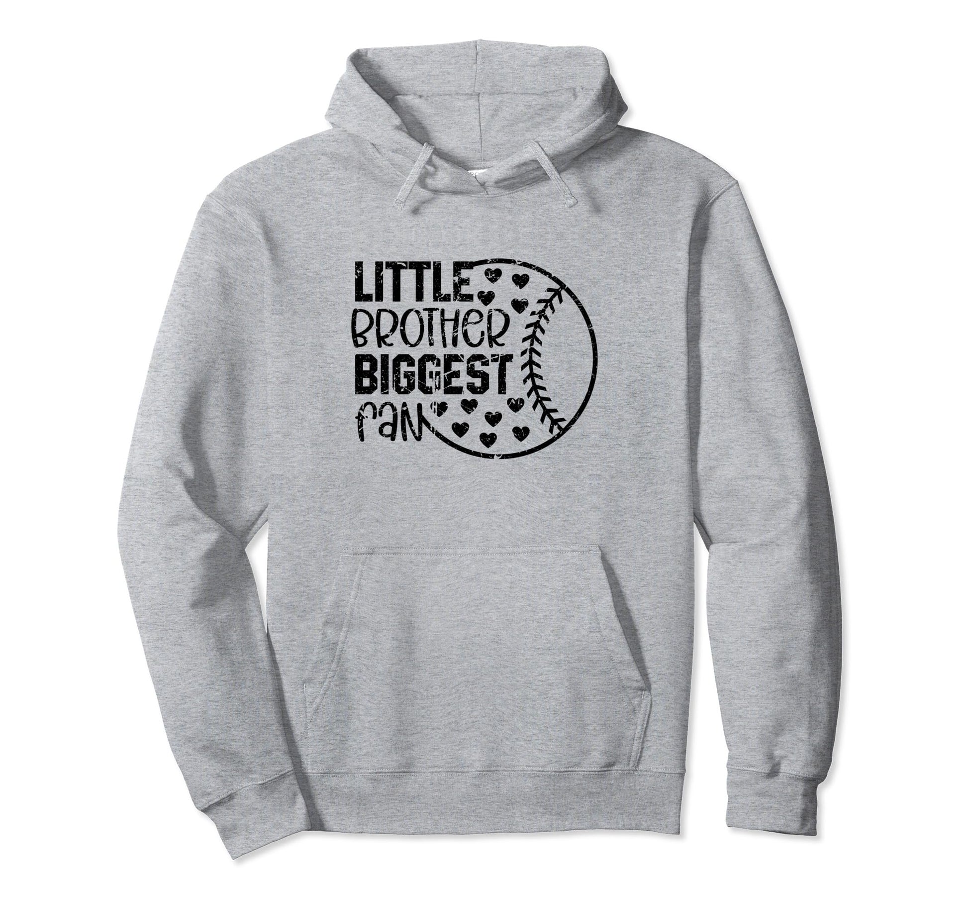 Little Brother Biggest Fan Funny Hoodie - Minimalist Print Men Women - T-Shirt, Sweatshirt, Hoodie