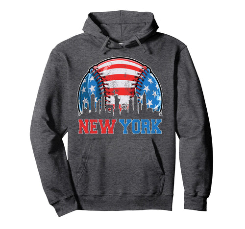 New York Ny Skyline Baseball Met Hoodie - Casual Everyday Wear Men Women - T-Shirt, Sweatshirt, Hoodie