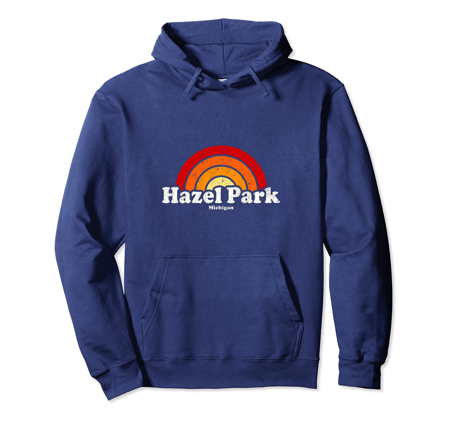 Hazel Park Michigan Mi 70S Rainbow Hoodie - Casual Everyday Wear Unisex - T-Shirt, Sweatshirt, Hoodie