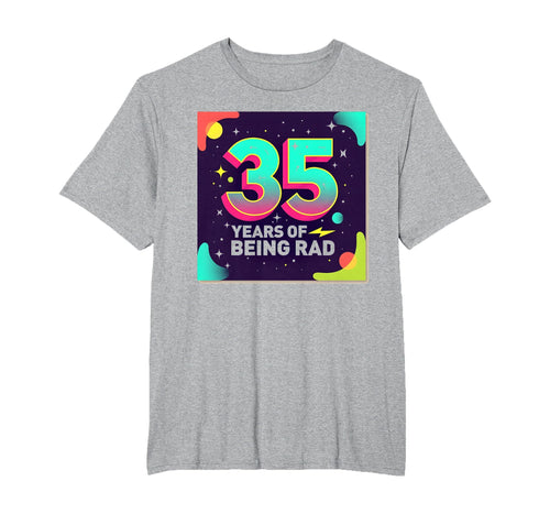 35Th Birthday Gift Rad 80S Celebration T-Shirt - Unique Graphic Unisex - T-Shirt, Sweatshirt, Hoodie