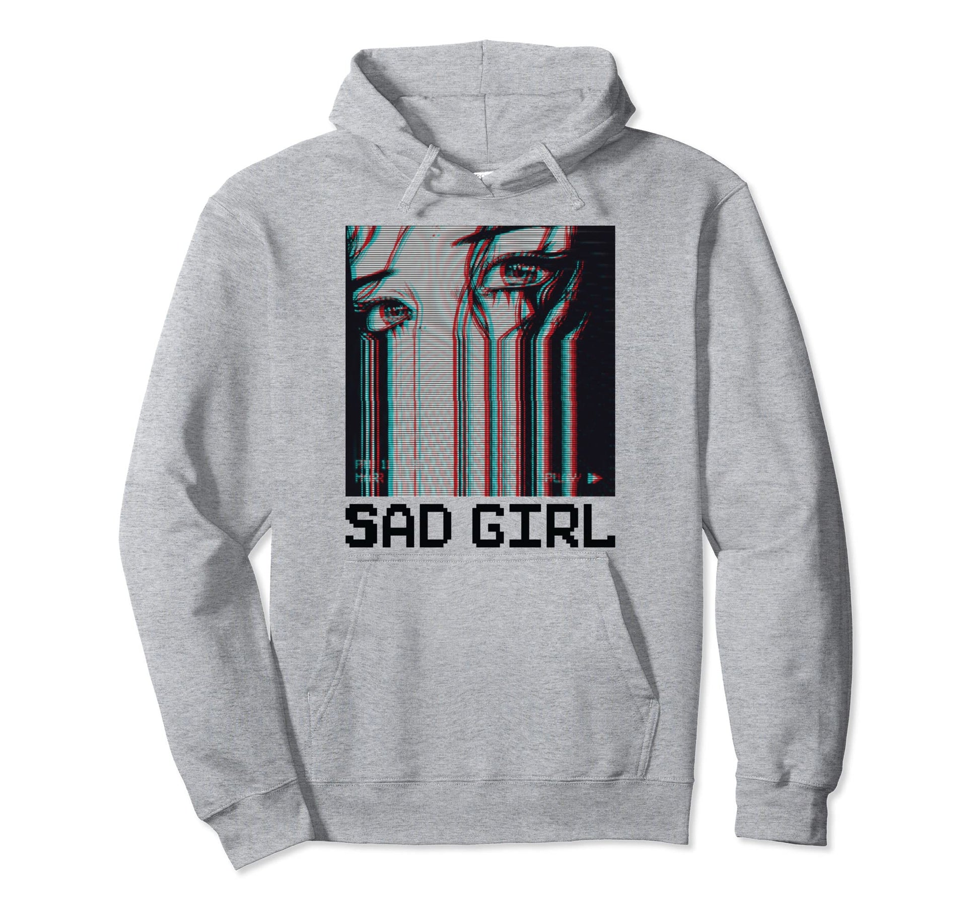 Sad Vaporwave Aesthetic Hoodie - Graphic Print Men Women - T-Shirt, Sweatshirt, Hoodie