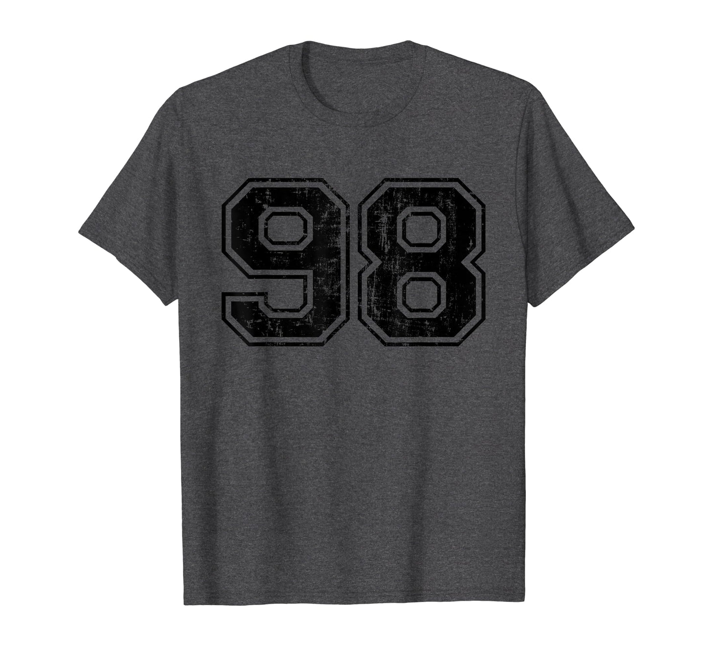 Number 98 Varsity Distressed Sport T-Shirt - Streetwear Style for Adults - T-Shirt, Sweatshirt, Hoodie