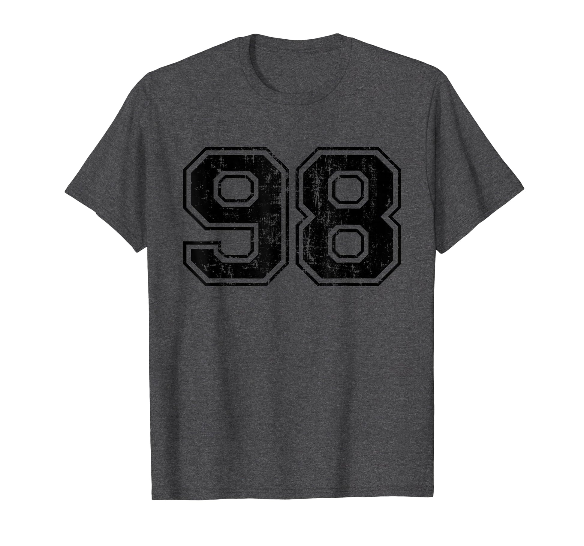 Number 98 Varsity Distressed Sport T-Shirt - Streetwear Style for Adults - T-Shirt, Sweatshirt, Hoodie