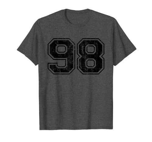 Number 98 Varsity Distressed Sport T-Shirt - Streetwear Style for Adults - T-Shirt, Sweatshirt, Hoodie