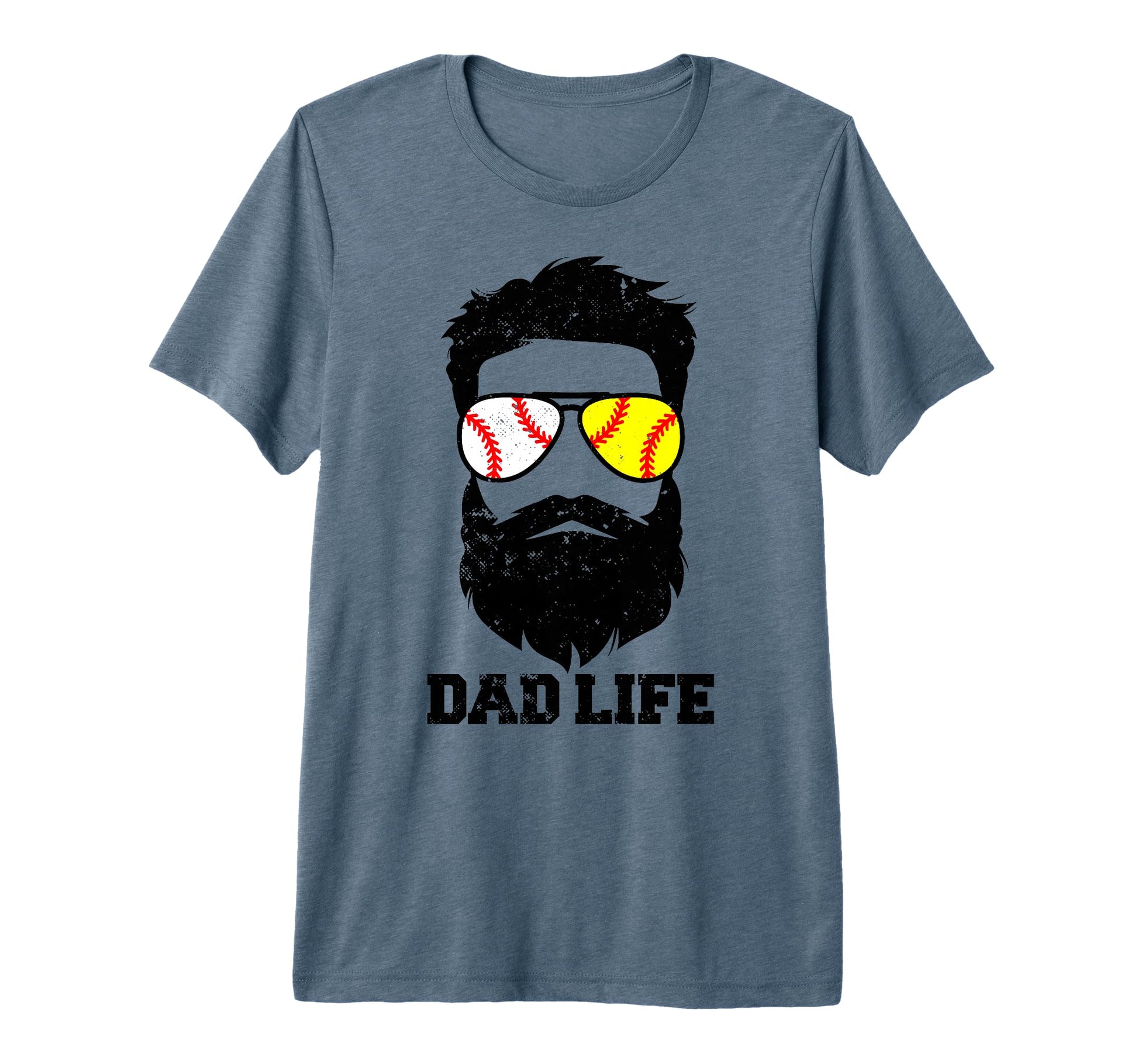 Mens Baseball Softball Dad Messy T-Shirt - Streetwear Style for Adults - T-Shirt, Sweatshirt, Hoodie