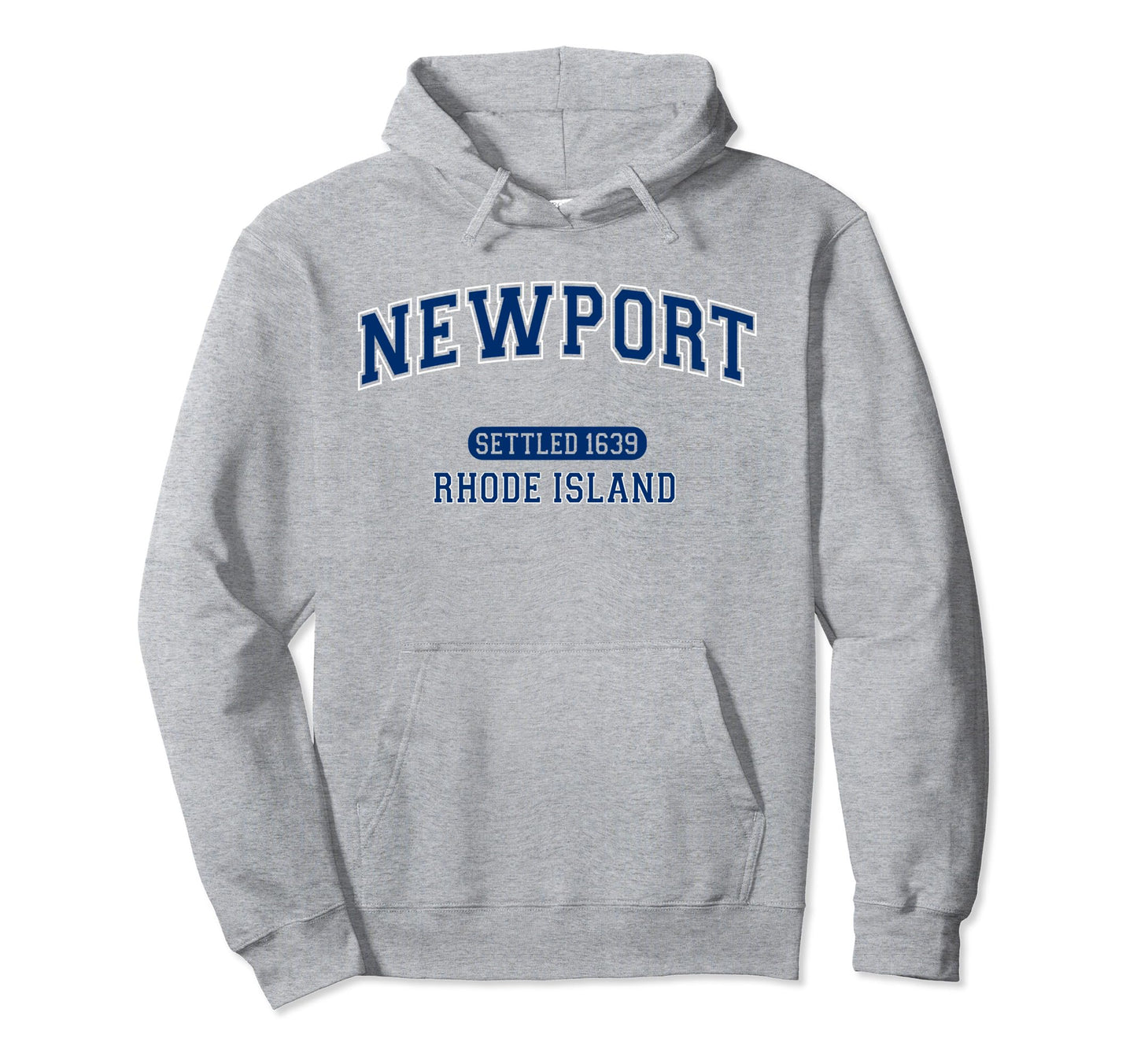Newport Rhode Island Sports Varsity Blue Hoodie - Graphic Print Men Women - T-Shirt, Sweatshirt, Hoodie