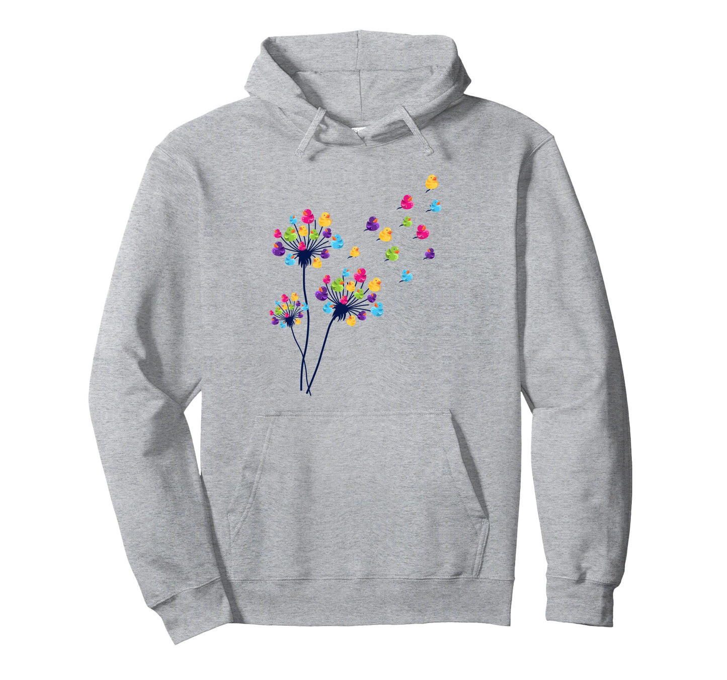 Dandelion Funny Yellow Rainbow Rubber Hoodie - Graphic Print Men Women - T-Shirt, Sweatshirt, Hoodie