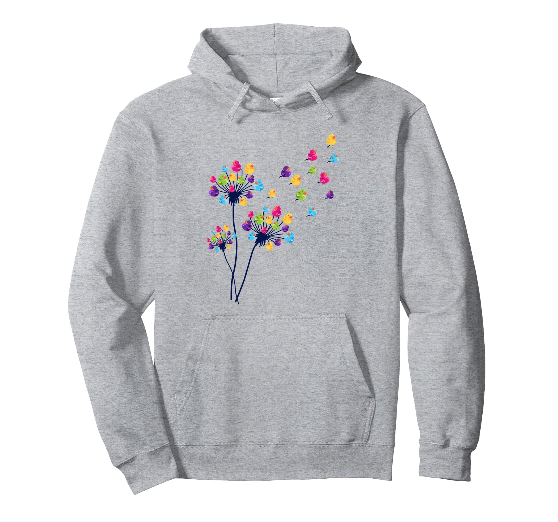 Dandelion Funny Yellow Rainbow Rubber Hoodie - Graphic Print Men Women - T-Shirt, Sweatshirt, Hoodie