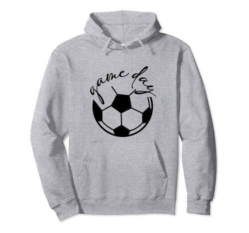 Game Day Soccer Mom Grey Hoodie - Trendy Graphic Unisex - T-Shirt, Sweatshirt, Hoodie