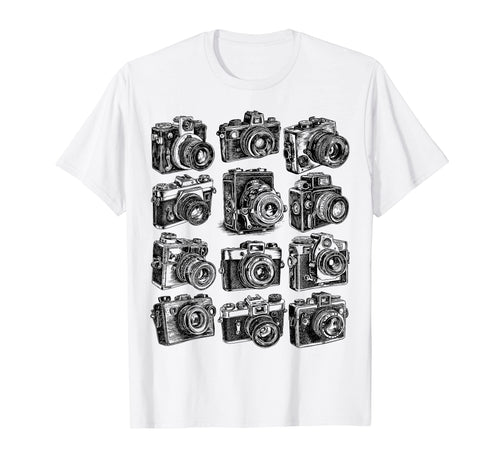 Cameras Photography T-Shirt - Casual Everyday Wear Unisex - T-Shirt, Sweatshirt, Hoodie