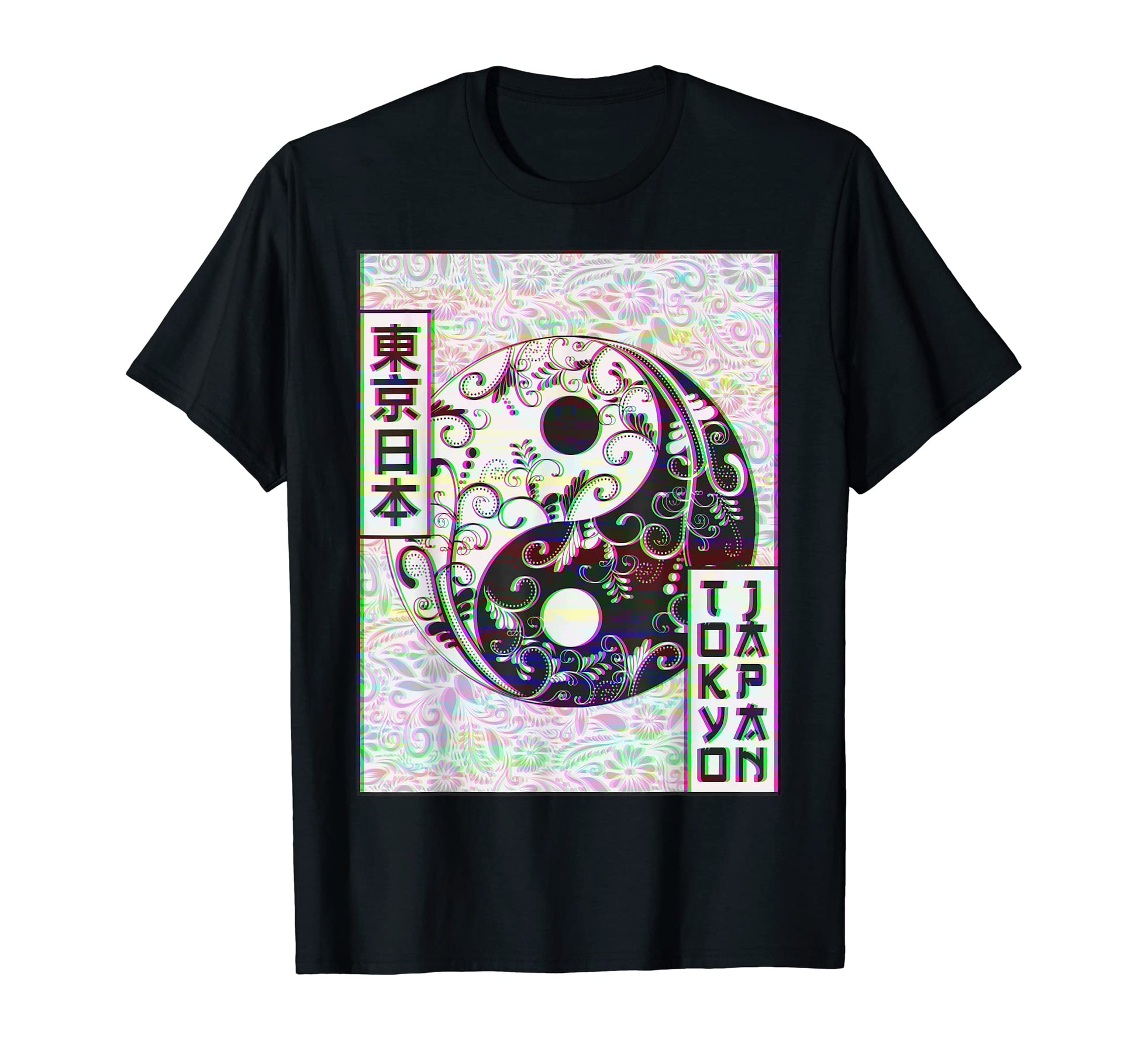 Yin Yang Tokyo Japan Vaporwave Aesthetic T-Shirt - Minimalist Print Unisex - T-Shirt, Sweatshirt, Hoodie