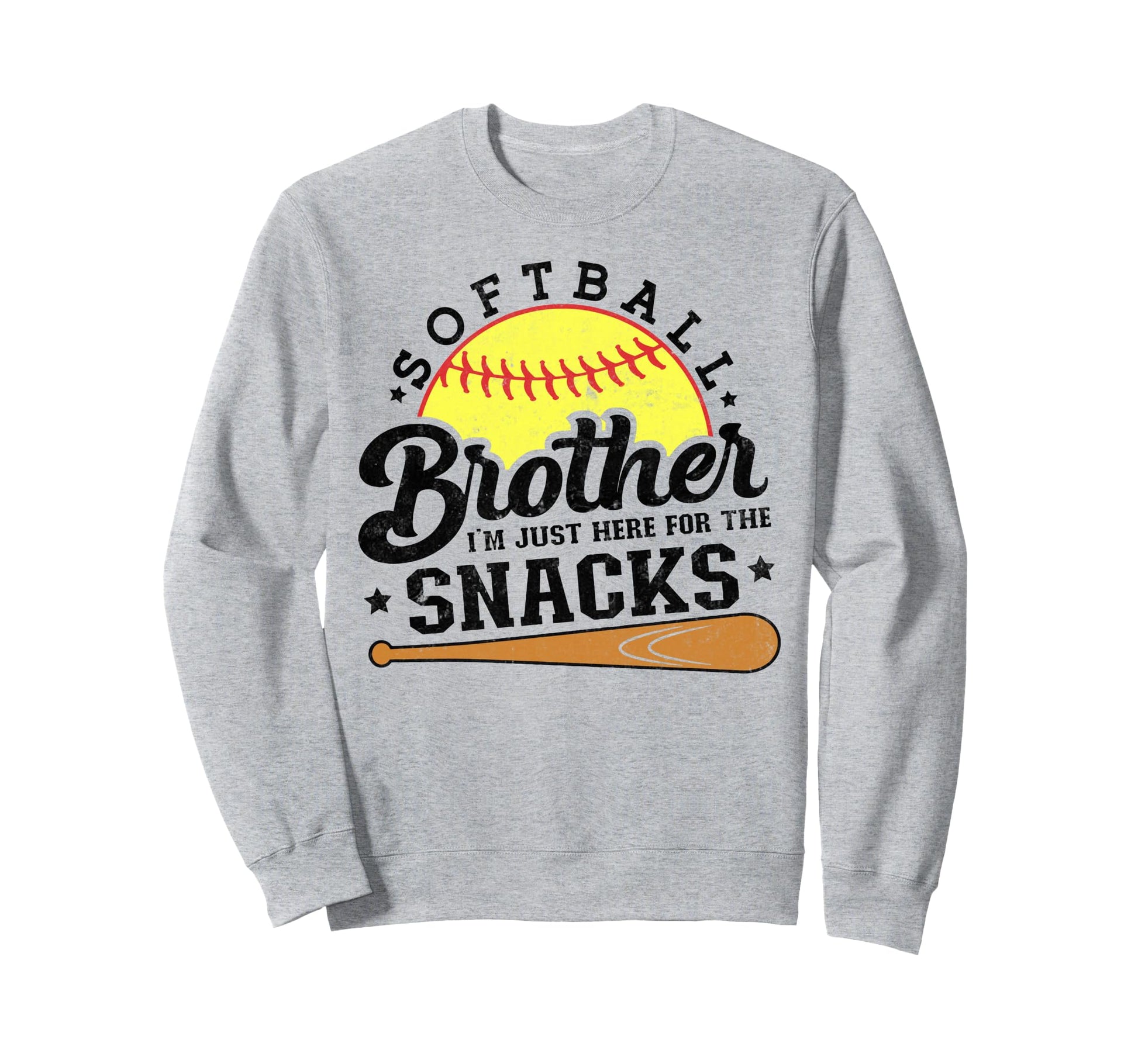 Softball Brother Im Just Here Snacks Sweatshirt - Minimalist Print Unisex - T-Shirt, Sweatshirt, Hoodie