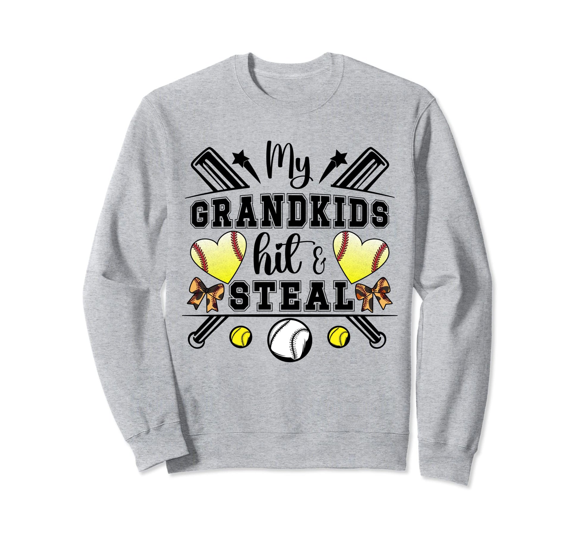 My Grandkids Hit Steal Baseball Sweatshirt - Streetwear Style for Adults - T-Shirt, Sweatshirt, Hoodie