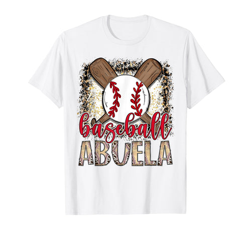 Baseball Abuela Leopard Proud Ball T-Shirt - Novelty Apparel for Adults - T-Shirt, Sweatshirt, Hoodie
