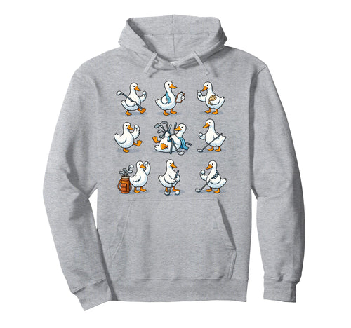 Funny Golf Goose Golfer Animal Matching Hoodie - Novelty Apparel Unisex - T-Shirt, Sweatshirt, Hoodie