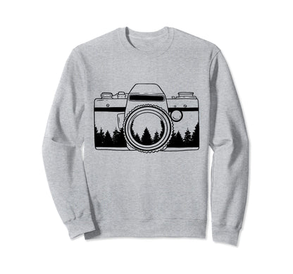 Photographer Camera Trees Nature Sweatshirt - Graphic Print Unisex - T-Shirt, Sweatshirt, Hoodie