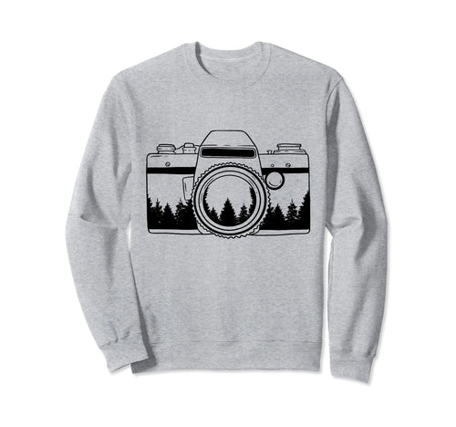 Photographer Camera Trees Nature Sweatshirt - Graphic Print Unisex - T-Shirt, Sweatshirt, Hoodie