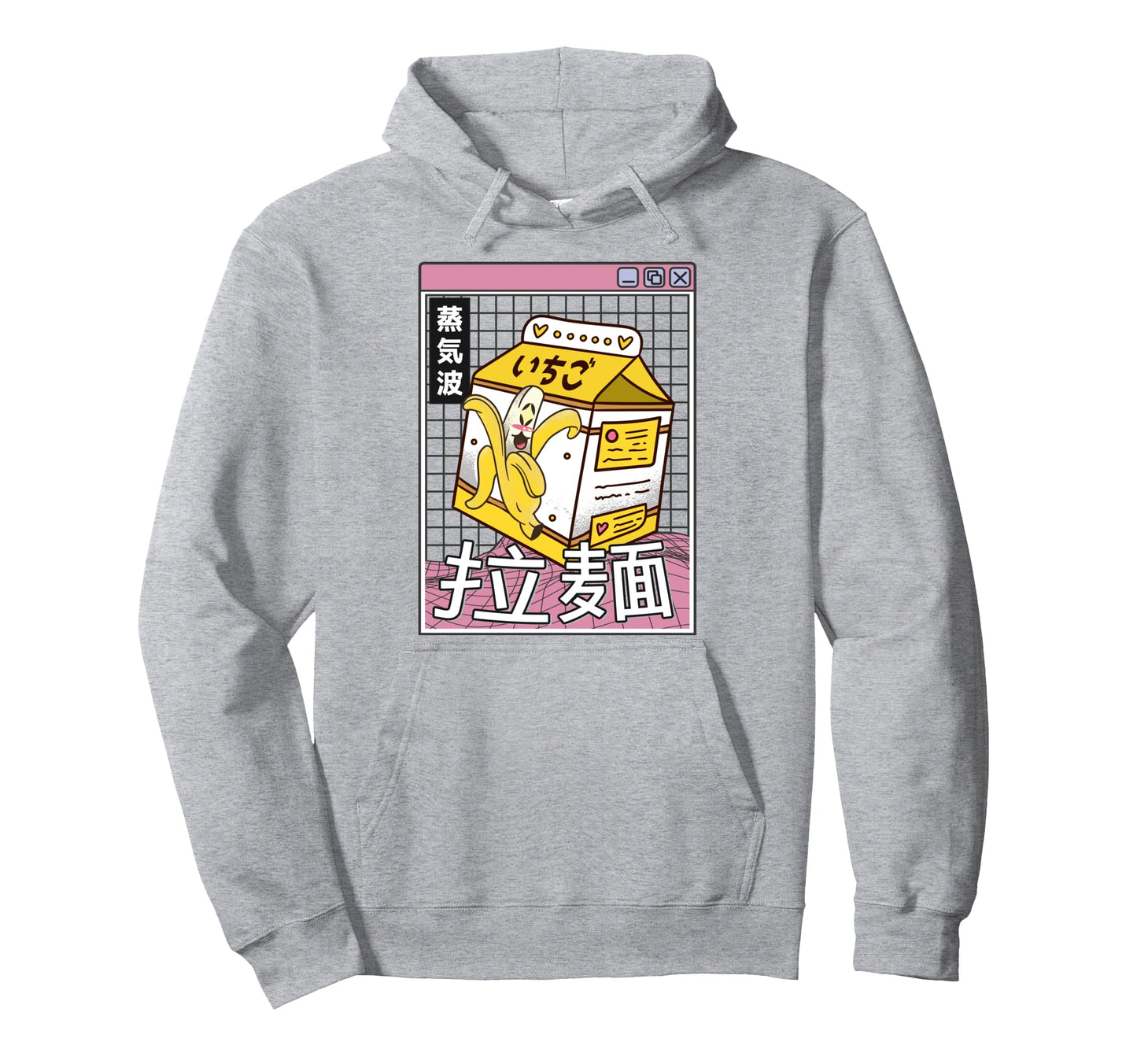 Banana Milk Digital Japan 80S Otaku Hoodie - Custom Art Print Men Women - T-Shirt, Sweatshirt, Hoodie