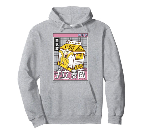 Banana Milk Digital Japan 80S Otaku Hoodie - Custom Art Print Men Women - T-Shirt, Sweatshirt, Hoodie
