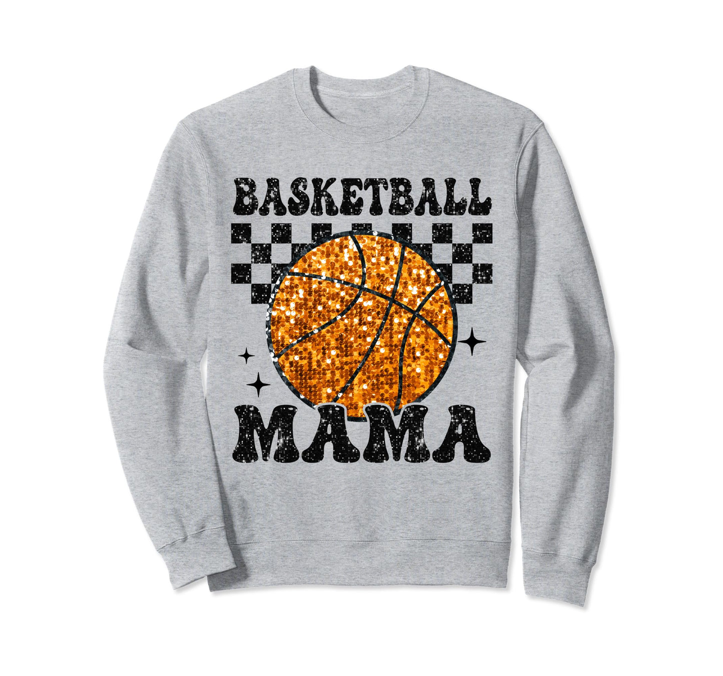 Basketball Mama Checkered Funny Sweatshirt - Custom Art Print for Adults - T-Shirt, Sweatshirt, Hoodie