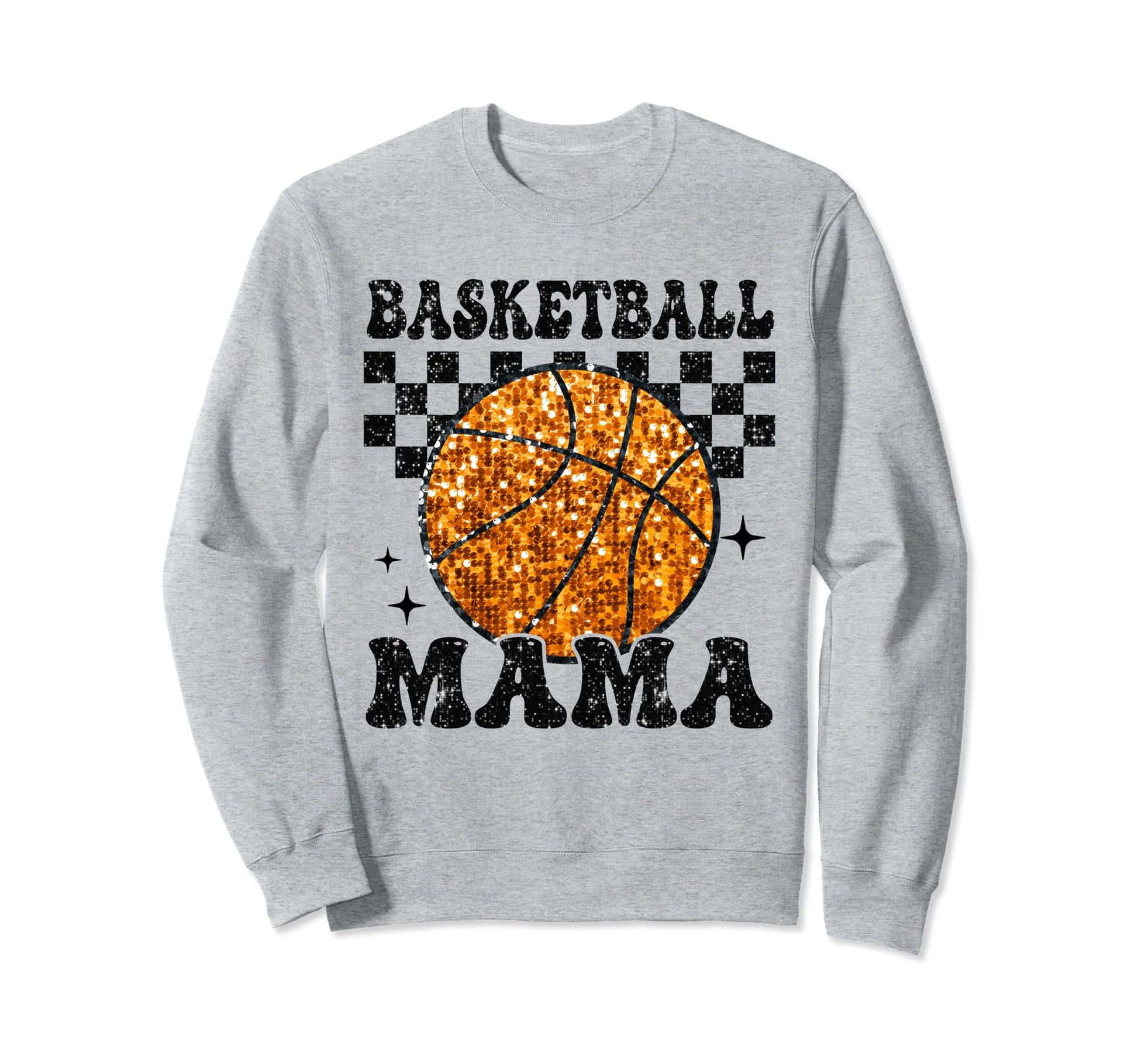Basketball Mama Checkered Funny Sweatshirt - Custom Art Print for Adults - T-Shirt, Sweatshirt, Hoodie