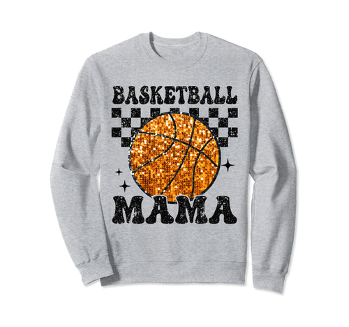 Basketball Mama Checkered Funny Sweatshirt - Custom Art Print for Adults - T-Shirt, Sweatshirt, Hoodie