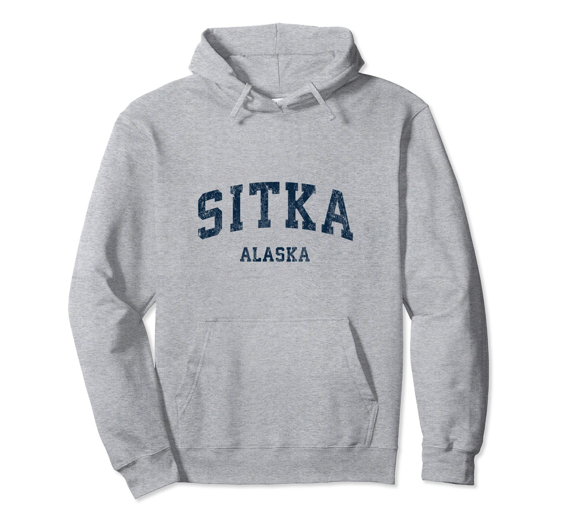 Sitka Alaska Ak Varsity Sports Navy Hoodie - Unique Graphic for Adults - T-Shirt, Sweatshirt, Hoodie