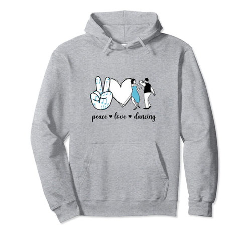 Peace Love Dancing Peace Hand Sign Hoodie - Trendy Graphic Men Women - T-Shirt, Sweatshirt, Hoodie