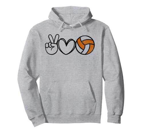 Peace Love Volleyball Texas Teen Tween Hoodie - Novelty Apparel Men Women - T-Shirt, Sweatshirt, Hoodie