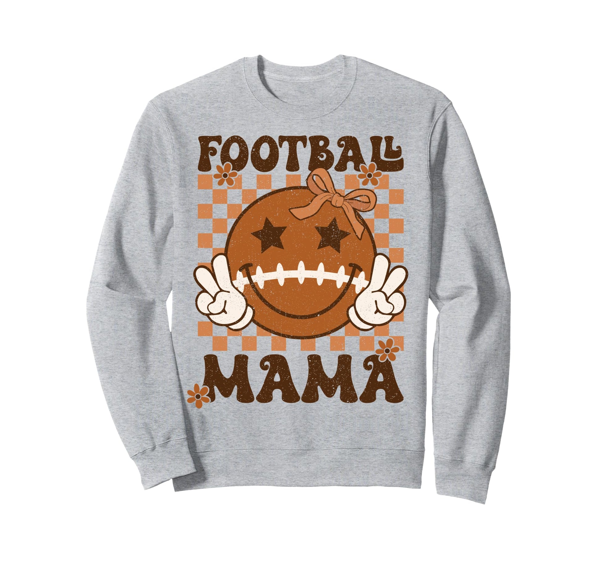 Coquette Bow Football Mama Mom Rtero Sweatshirt - Streetwear Style Unisex - T-Shirt, Sweatshirt, Hoodie