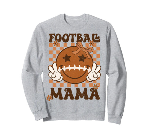 Coquette Bow Football Mama Mom Rtero Sweatshirt - Streetwear Style Unisex - T-Shirt, Sweatshirt, Hoodie