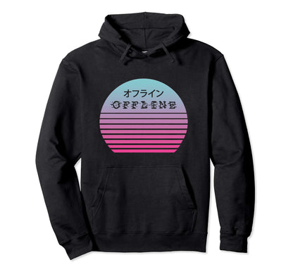 Vaporwave Aesthetic Offline Gift Teen Hoodie - Aesthetic Graphic for Adults - T-Shirt, Sweatshirt, Hoodie