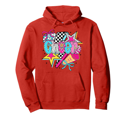 Cheer Season Football Bow Game Day Cheer Mom Hoodie - Graphic Print Unisex - T-Shirt, Sweatshirt, Hoodie
