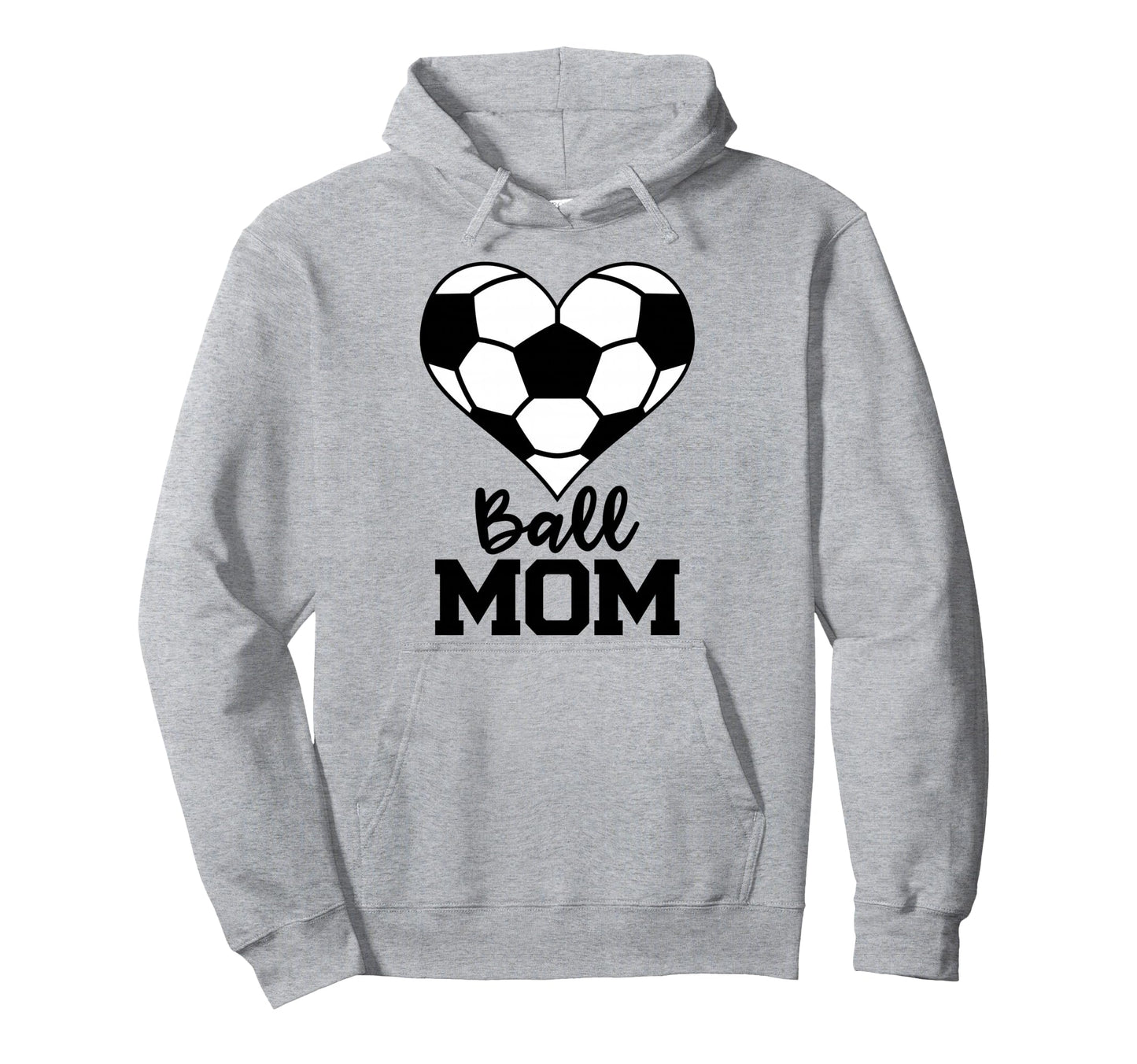Ball Mom Funny Soccer Player Mom Gameday Hoodie - Graphic Print for Adults - T-Shirt, Sweatshirt, Hoodie